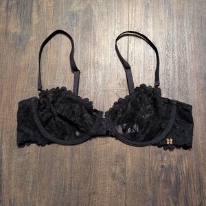Savage X Fenty 38B Elegant Black Lace Bra